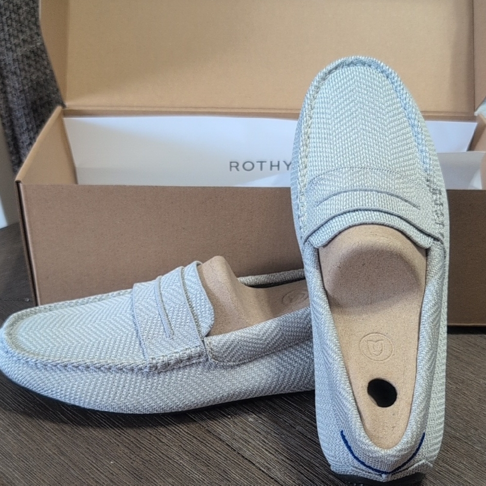 Rothy's Women's Light Gray Slip-On Driving Loafers